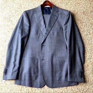 Moods of Norway Gray Check Men’s Wool Suit